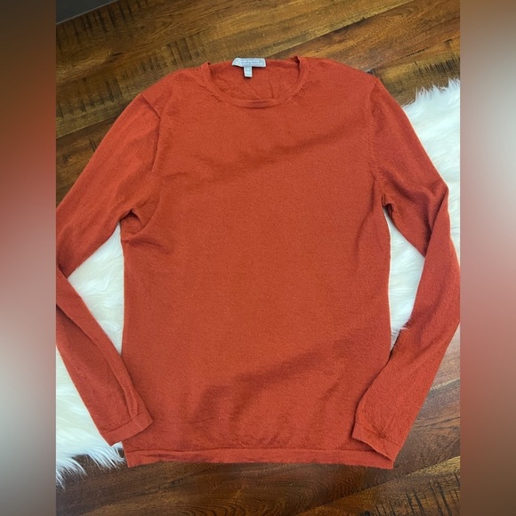 Neiman Marcus 100% Cashmere Sweater — Terracotta — Women’s Large - Picture 3 of 3